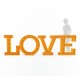 Lettere d'amore giganti con luce