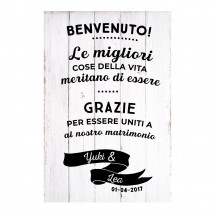 Manifesto di benvenuto del matrimonio