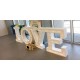Lettere d'amore giganti con luce
