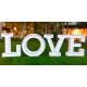 Lettere d'amore giganti con luce