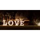 Lettere d'amore giganti con luce